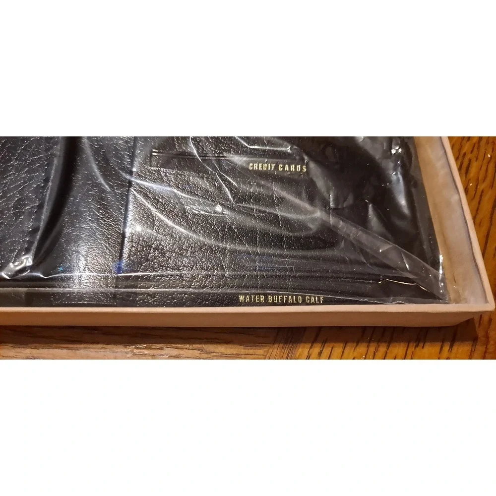 3M Service Award 1972 1million Hours Black Wallet Water Buffalo Calf LeUsed.